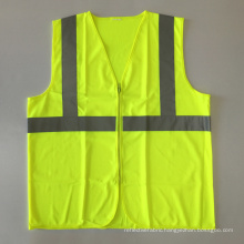 ANSI/ISEA 107 cheap yellow zipper reflective safety vest with EN 20471 3m reflective tape